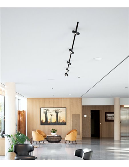 Cookie 48V magnetic track spotlight - Beneito & Faure - LED lamp 2700K or 3000K, Aluminium white or black