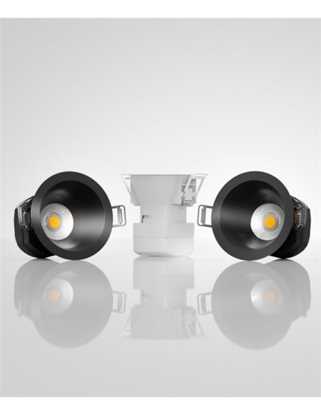 Pulcom Round recessed ceiling light - Beneito & Faure - Round spotlight, Adjustable colour temperature: 2.700K/3.200K/4.000K, Di