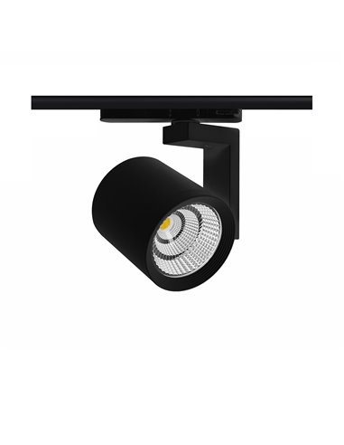 Lena three-phase track spotlight - Beneito & Faure - Colour temperature adjustable in 2.700K / 3.200K / 4.000K, Adjustable head