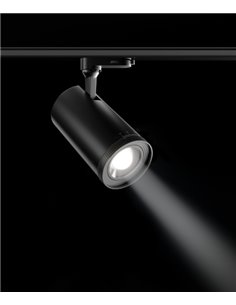 Zoom three-phase track spotlight - Beneito & Faure - Adjustable 15º-55º, Adjustable colour temperature: 2700K/3200K/4000K