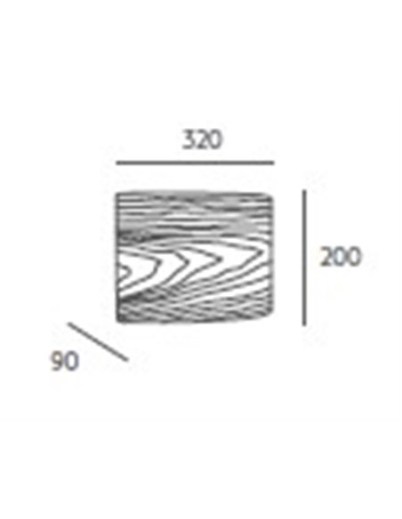 Nordic wall light - Massmi - Nordic wooden wall lamp, White finish