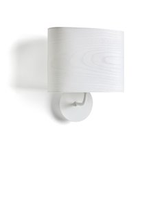 Nordic wall light - Massmi – Wooden white lamp, 1xE27 2