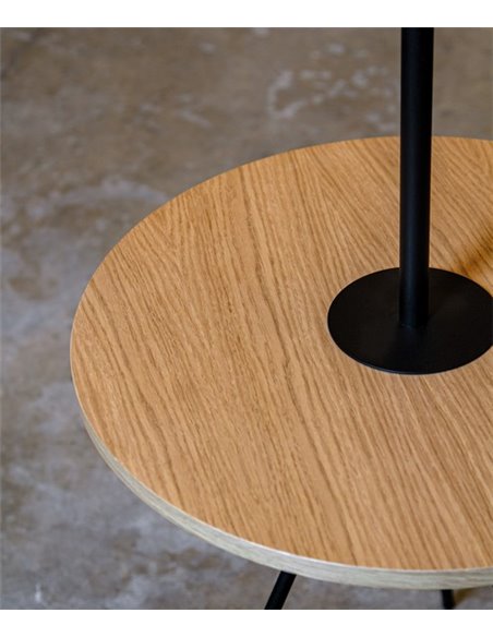 Hold floor lamp - Massmi - Lamp with wooden coffee table, Height: 168 cm