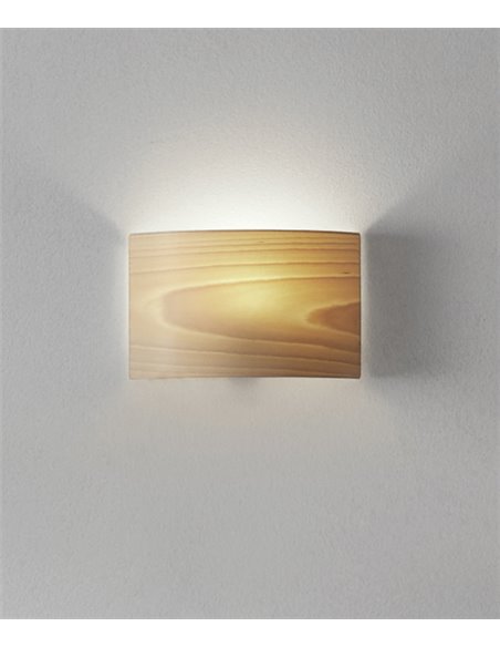 Nordic wall light - Massmi - Nordic wooden wall lamp, White finish