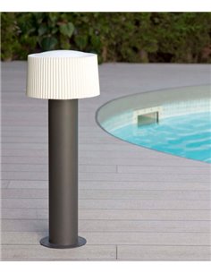 Outdoor beacon light Muffin - Faro - Dark grey aluminium wall light, 55.9 cm