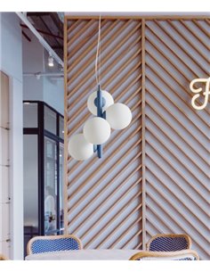 Buble pendant light - Massmi - Ball lamp, Matt opal lampshades with clamp, 4xE14 2