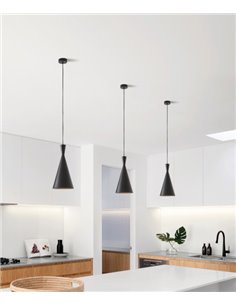 Exa pendant light - Massmi - Vintage lamp, Painted iron structure, 1xE27