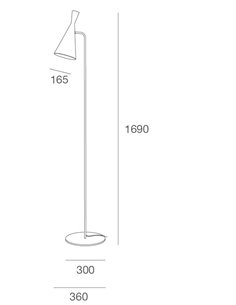 Exa floor lamp - Massmi - Vintage lamp in painted iron, Height: 169 cm 2