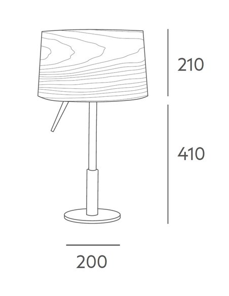 Nordic table lamp - Massmi - Nordic style lamp, Wooden lampshade, 2 sizes
