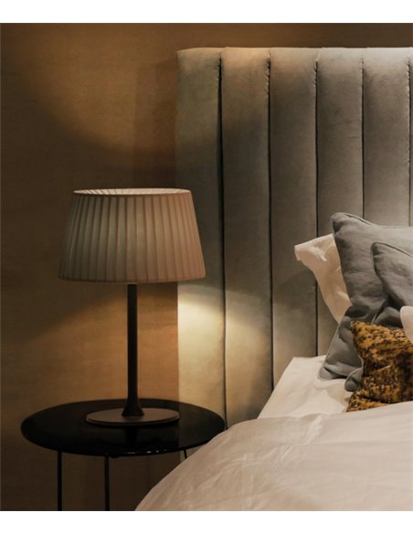 Versus table lamp - Massmi - Silk ribbon lampshade, Height: 39 cm