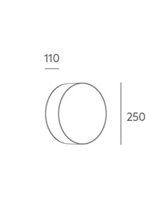 Eclipse wall light - Massmi – Round wall light, 2 sizes: 40/25cm, Opaque cotton fabric shade 2