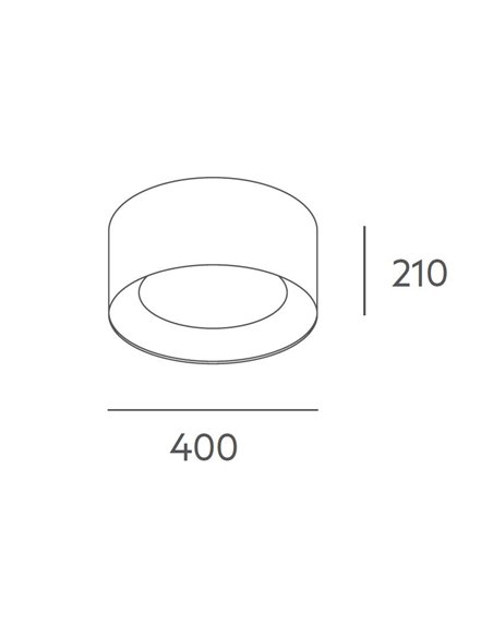 In Opaque ceiling light - Massmi - Opaque cotton fabric shade, Various sizes: Ø 40 cm/50 cm/70 cm/100 cm