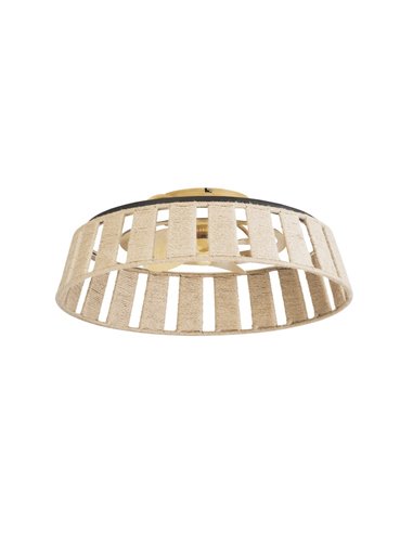 Mim ceiling fan with light - FORLIGHT - DC fan with natural cord, 6 speeds, Suitable for outdoor use, Dimmable light colour, LED