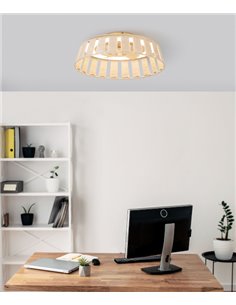 Mim ceiling fan with light - FORLIGHT - DC fan with natural cord, 6 speeds, Suitable for outdoor use, Dimmable light colour, LED