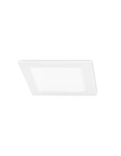 Easy recessed downlight - FORLIGHT - Square ceiling light in white aluminium, LED 3000K or 4000K, 3 sizes