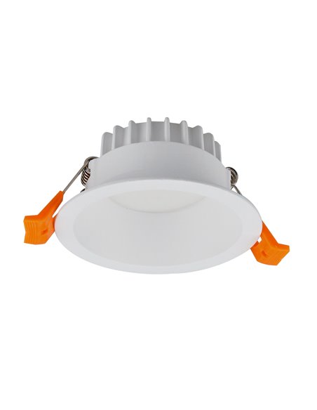 Jet recessed downlight - FORLIGHT - Round ceiling lamp in white aluminium, LED 3000K or 4000K, 4 sizes