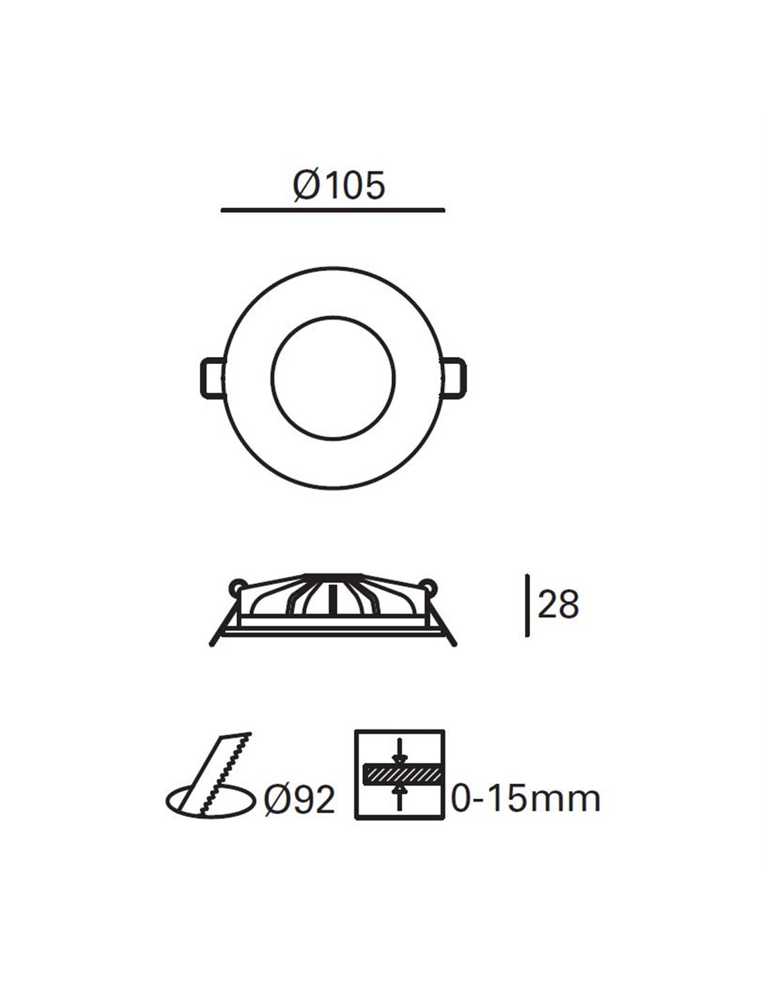 Hide recessed downlight - FORLIGHT - White aluminium lamp, LED 3000K-4000K Hide recessed downlight - FORLIGHT - White aluminium lamp, LED 3000K-4000K