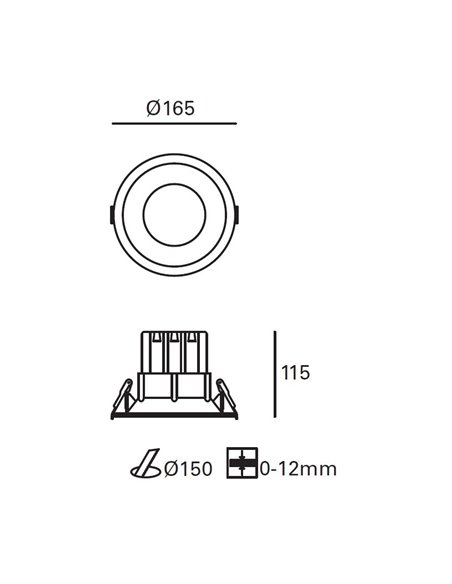 Dorit recessed downlight - FORLIGHT - White ceiling light, 2 sizes, LED 3000K Dorit recessed downlight - FORLIGHT - White ceiling light, 2 sizes, LED 3000K