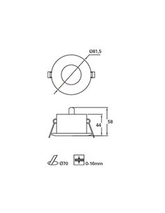 Minor outdoor downlight - FORLIGHT - White lamp, 8W IP54 GU10, Diameter: 8,2 cm 2