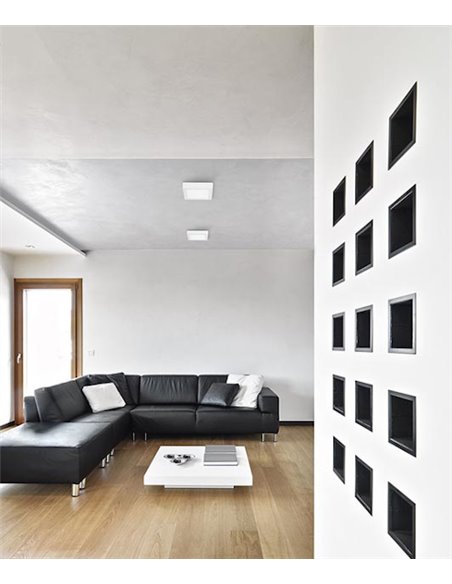 Easy Surface ceiling light - FORLIGHT - White square lamp, LED 3000K or 4000K, Available in 3 sizes