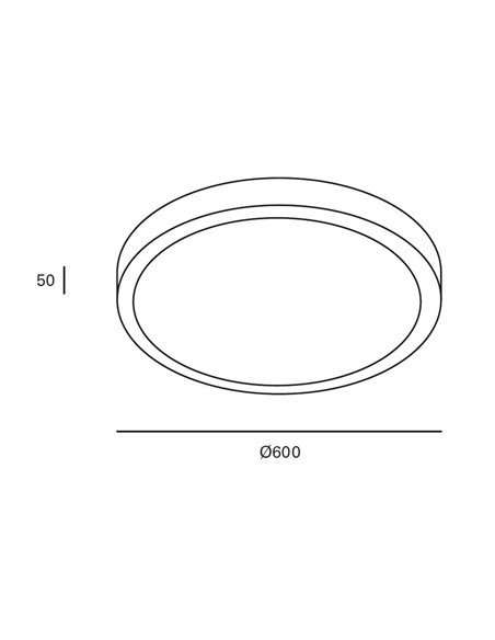 Stac ceiling light - FORLIGHT - White surface-mounted light, LED PRO 4000K, 2 sizes: 40 cm / 60 cm