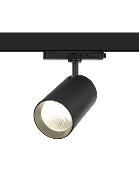 Tent three-phase track light - FORLIGHT - White or black aluminium spotlight, LED 3000K or 4000K