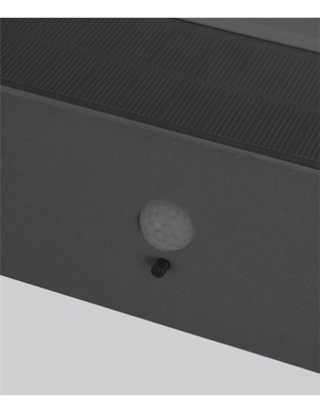 Top solar wall light - FORLIGHT - Outdoor anthracite wall light, LED 3000K 400lm