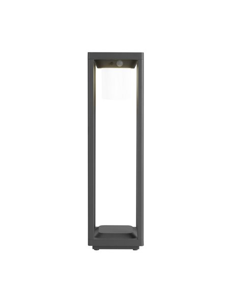 Bow solar outdoor bollard - FORLIGHT - Anthracite motion sensor light, LED 3000K, Height: 50 cm