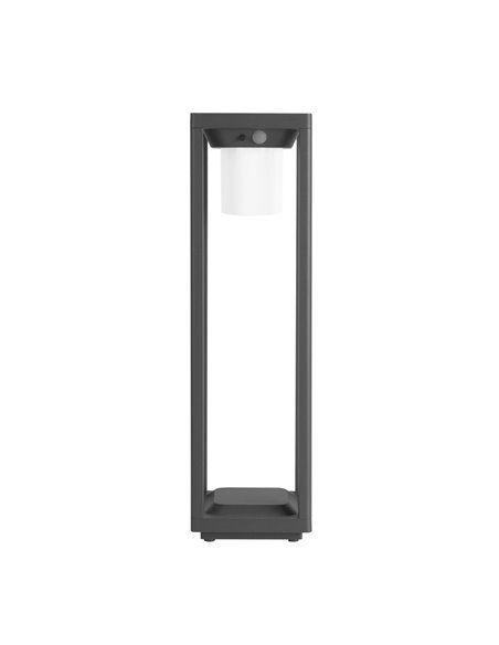 Bow solar outdoor bollard - FORLIGHT - Anthracite motion sensor light, LED 3000K, Height: 50 cm