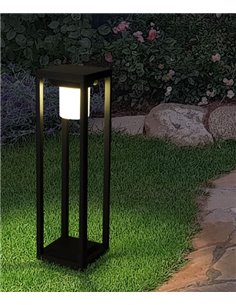 Bow solar outdoor bollard - FORLIGHT - Anthracite motion sensor light, LED 3000K, Height: 50 cm