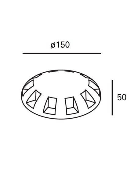 Up outdoor floor lamp - FORLIGHT - Anthracite aluminium, LED 3000K, Diameter: 15 cm