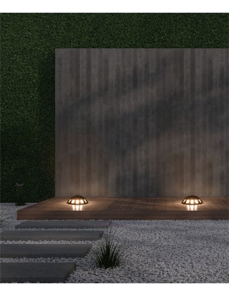 Up outdoor floor lamp - FORLIGHT - Anthracite aluminium, LED 3000K, Diameter: 15 cm