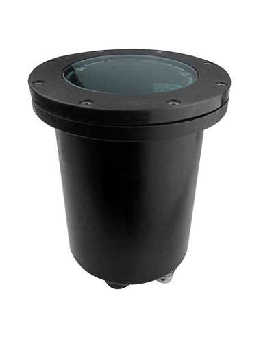 Tidian outdoor floor lamp - FORLIGHT - Black spotlight E27, Suitable for saline environments, Diameter: 17,2 cm