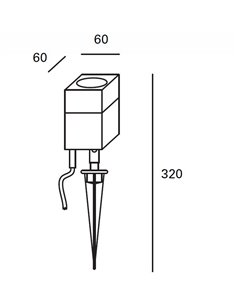 Icaro outdoor stake light - FORLIGHT - Grey aluminium spotlight, GU10 IP44, Height 32 cm 2