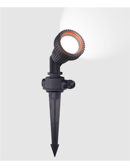 Outdoor stake light - FORLIGHT - Black ground spotlight, GU10 IP65, Suitable for use in saline environments