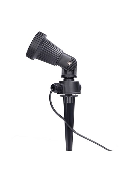 Outdoor stake light - FORLIGHT - Black ground spotlight, GU10 IP65, Suitable for use in saline environments