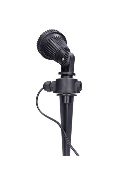 Outdoor stake light - FORLIGHT - Black ground spotlight, GU10 IP65, Suitable for use in saline environments