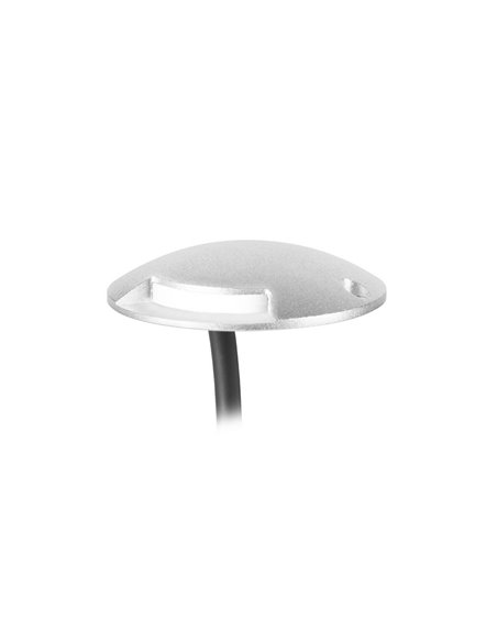 Way outdoor wall and floor recessed light - FORLIGHT - Grey aluminium lamp, LED 3000K 27 lm