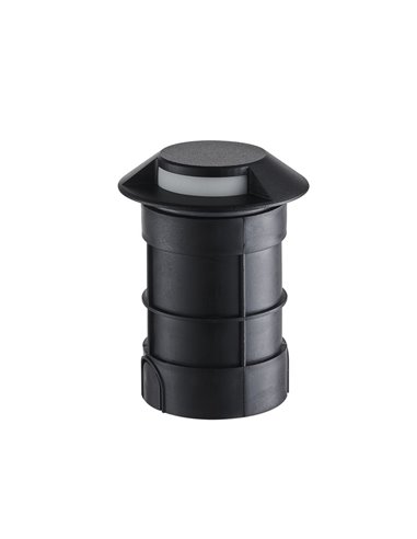 Sort wall recessed light - FORLIGHT - Suitable for saline environments, Black aluminium, LED 3000K 3,3W IP65