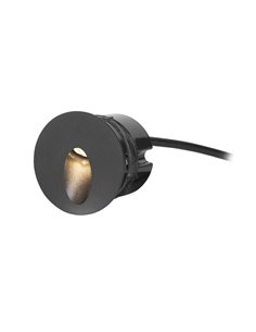 Icon outdoor wall light - FORLIGHT - Round black aluminium recessed luminaire, LED 3000K 228 lm, Diameter: 8 cm 2