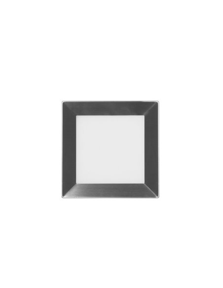 Rect outdoor recessed wall light - FORLIGHT - AISI 304 stainless steel light, LED 3000K 345 lm, IP65