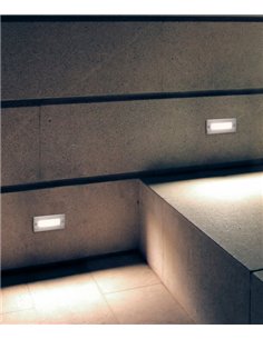 Stair recessed wall light - FORLIGHT - AISI 304 stainless steel outdoor light, LED 3000K