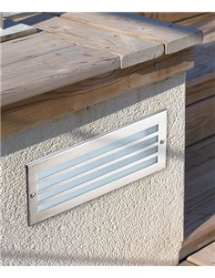 Tamesis outdoor recessed light - FORLIGHT - Aluminium wall light, E27 IP44, Cover included