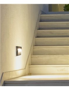 Nod outdoor wall light - FORLIGHT - Modern square aluminium wall light, LED 3000K 210 lm, Dimensions: 10,5 cm