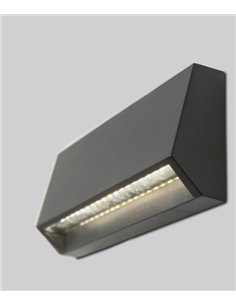 Grove outdoor wall light - FORLIGHT - Rectangular wall light with 3 coloured covers included, LED 4000K, Suitable for salty envi