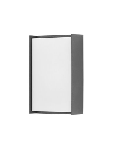 Block outdoor wall light - FORLIGHT - Anthracite finish aluminium wall light, 4000K 9,7W LED IP65