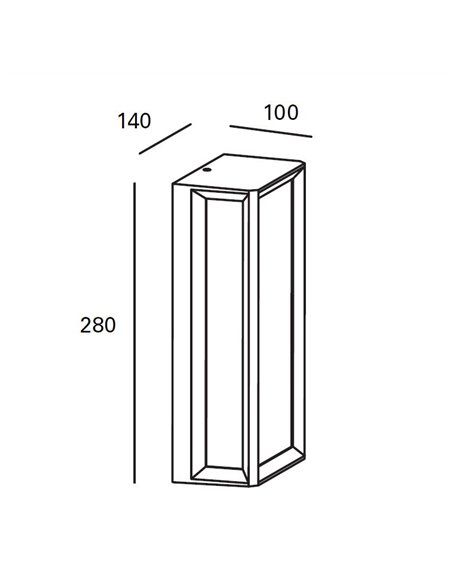 Thomas outdoor wall light - FORLIGHT - Anthracite wall light, E27 IP44, Height: 28 cm