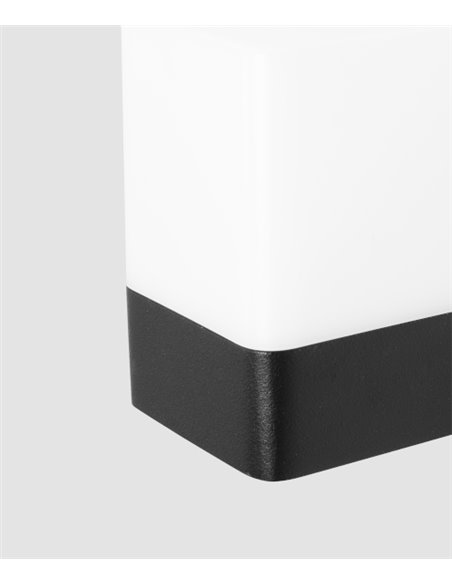 Opalo outdoor wall light - FORLIGHT - Black finish, LED 3000K 9,4W 975 lm