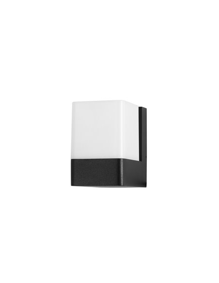 Opalo outdoor wall light - FORLIGHT - Black finish, LED 3000K 9,4W 975 lm