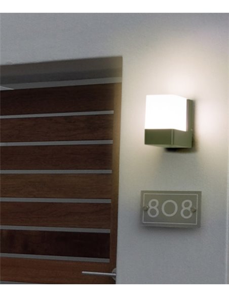 Opalo outdoor wall light - FORLIGHT - Black finish, LED 3000K 9,4W 975 lm